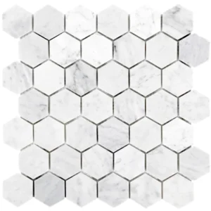 CARRARA Marmuro Hexagon — natūralus akmuo