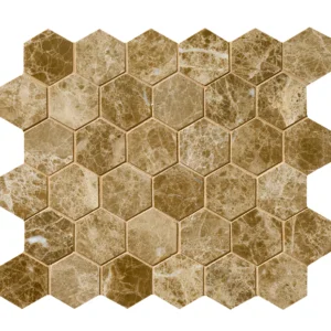 LIGHT EMPERADOR HEXAGON Marmuro — natūralus akmuo