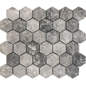 TUNDRA DARK HEXAGON Marmuro — natūralus akmuo