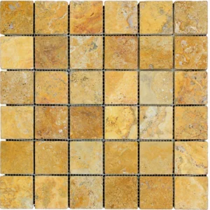 YELLOW Travertino sendinta — natūralus akmuo