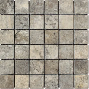 SILVER Travertino matinė pildyta — natūralus akmuo