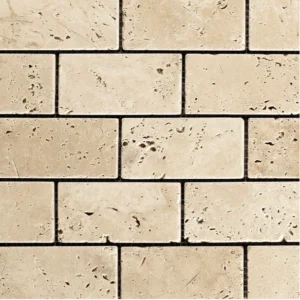 WALNUT NOCE Travertino sendinta Brick — natūralus akmuo